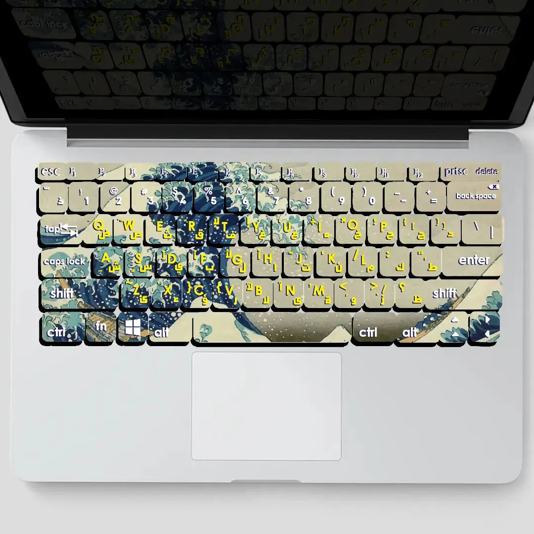 GREAT WAVE: KEYBOARD STICKERS - KEYBOARD STICKERS - Jazzico Co.