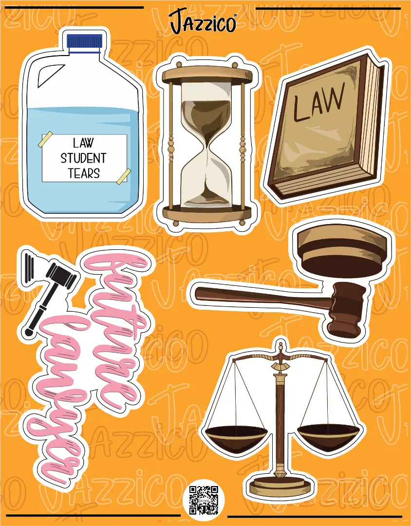 LAW DEDICATES: STICKERS SHEET - STICKERS SHEET - Jazzico Co.