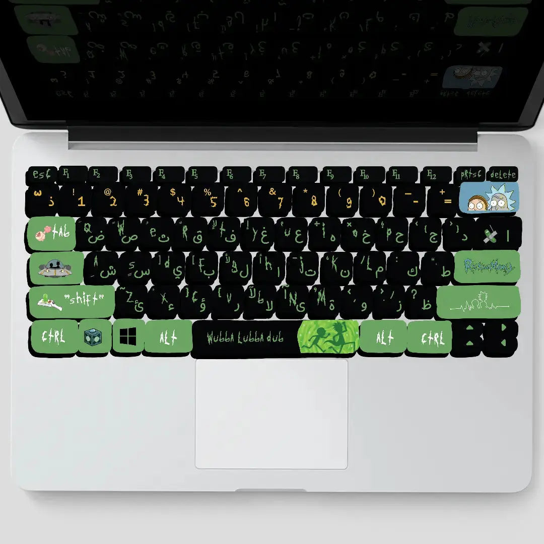 RICK & MORTY: KEYBOARD STICKERS - KEYBOARD STICKERS - Jazzico Co.