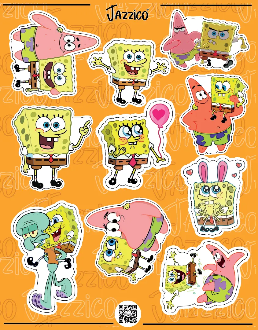SPONGEBOB STICKERS SHEET