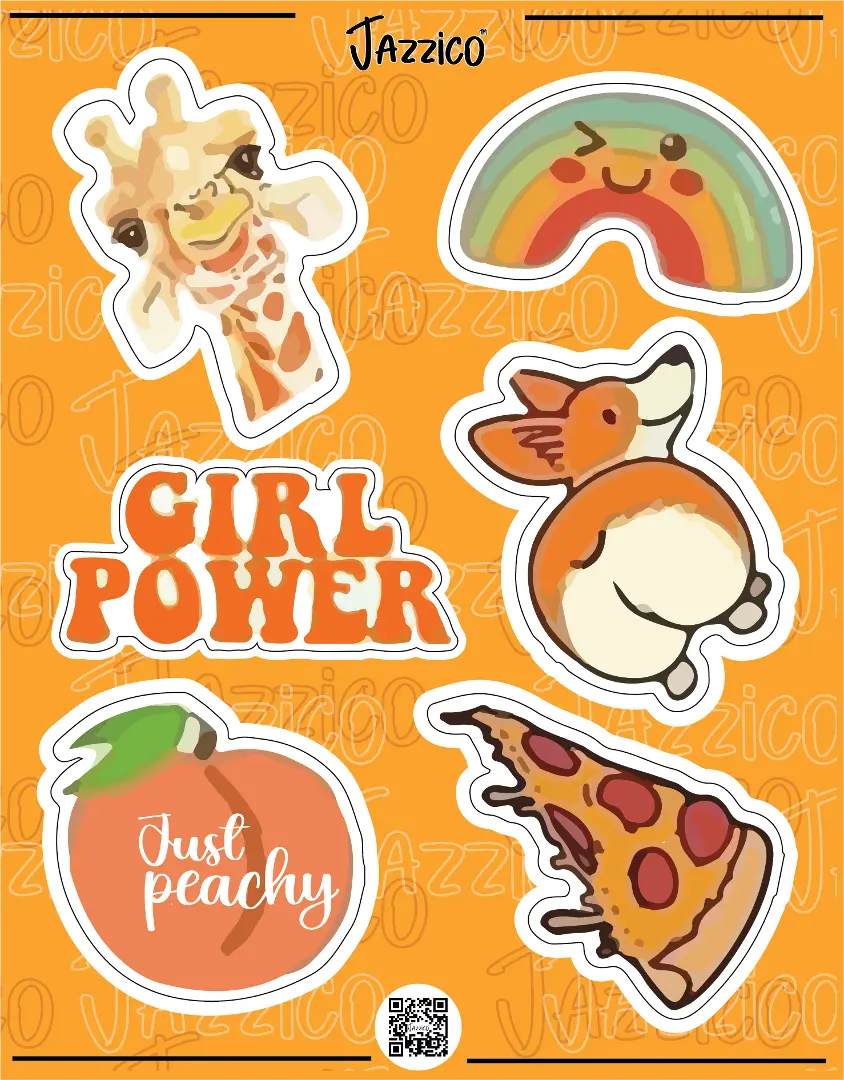JUST PEACHY: STICKERS SHEET