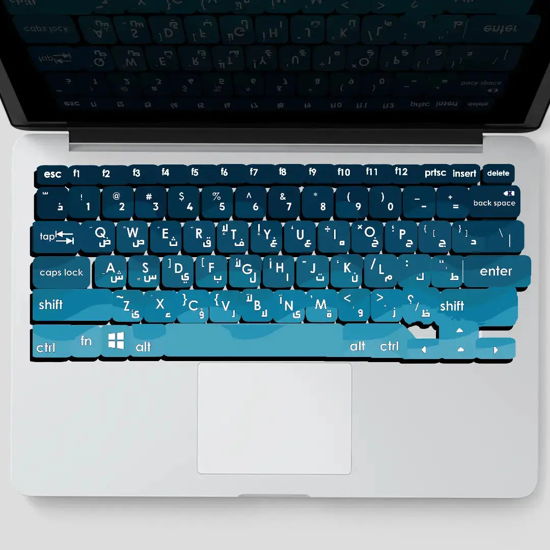 SHADES-OF-BLUE: KEYBOARD STICKERS - KEYBOARD STICKERS - Jazzico Co. 