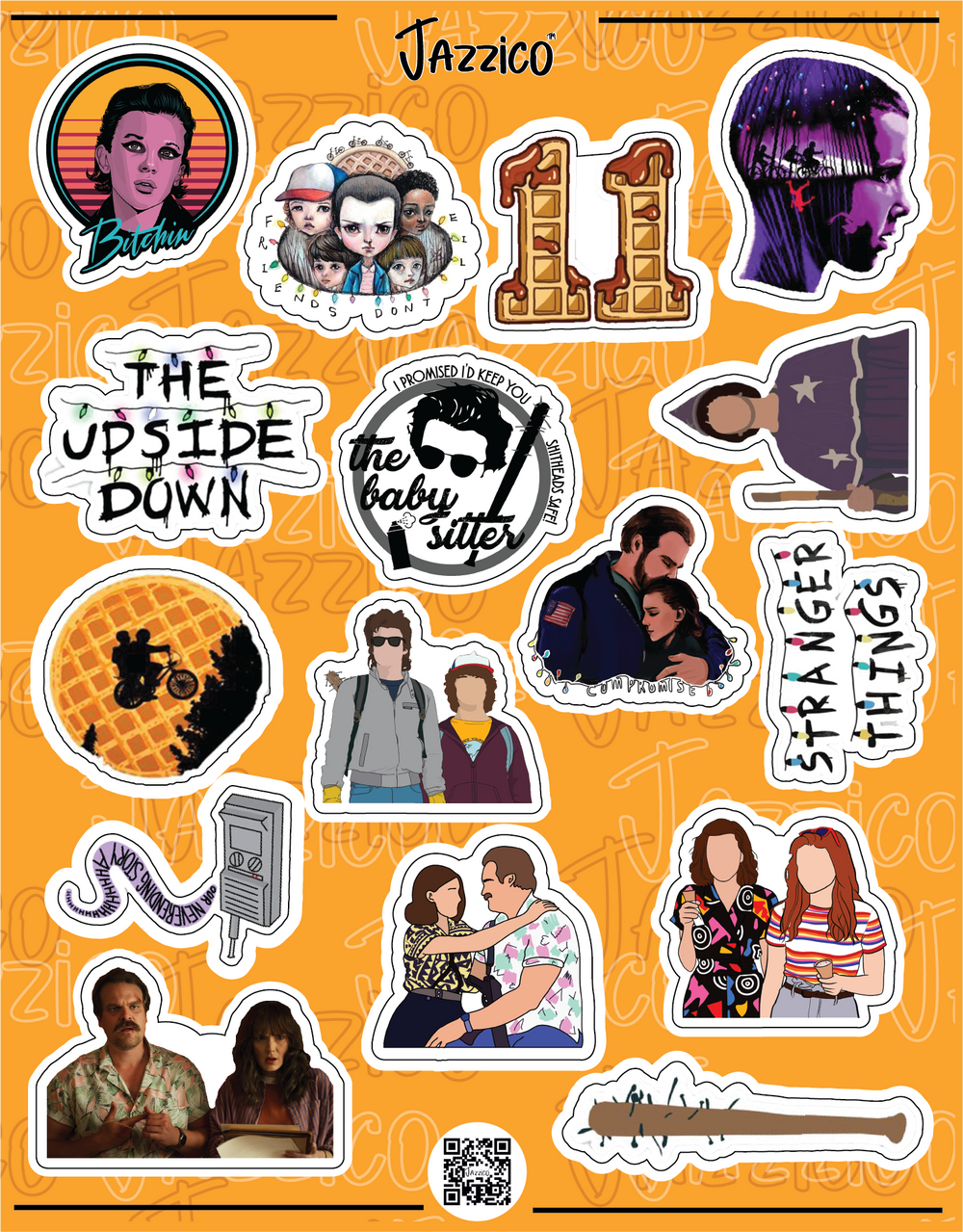 STRANGER THINGS STICKERS SHEET