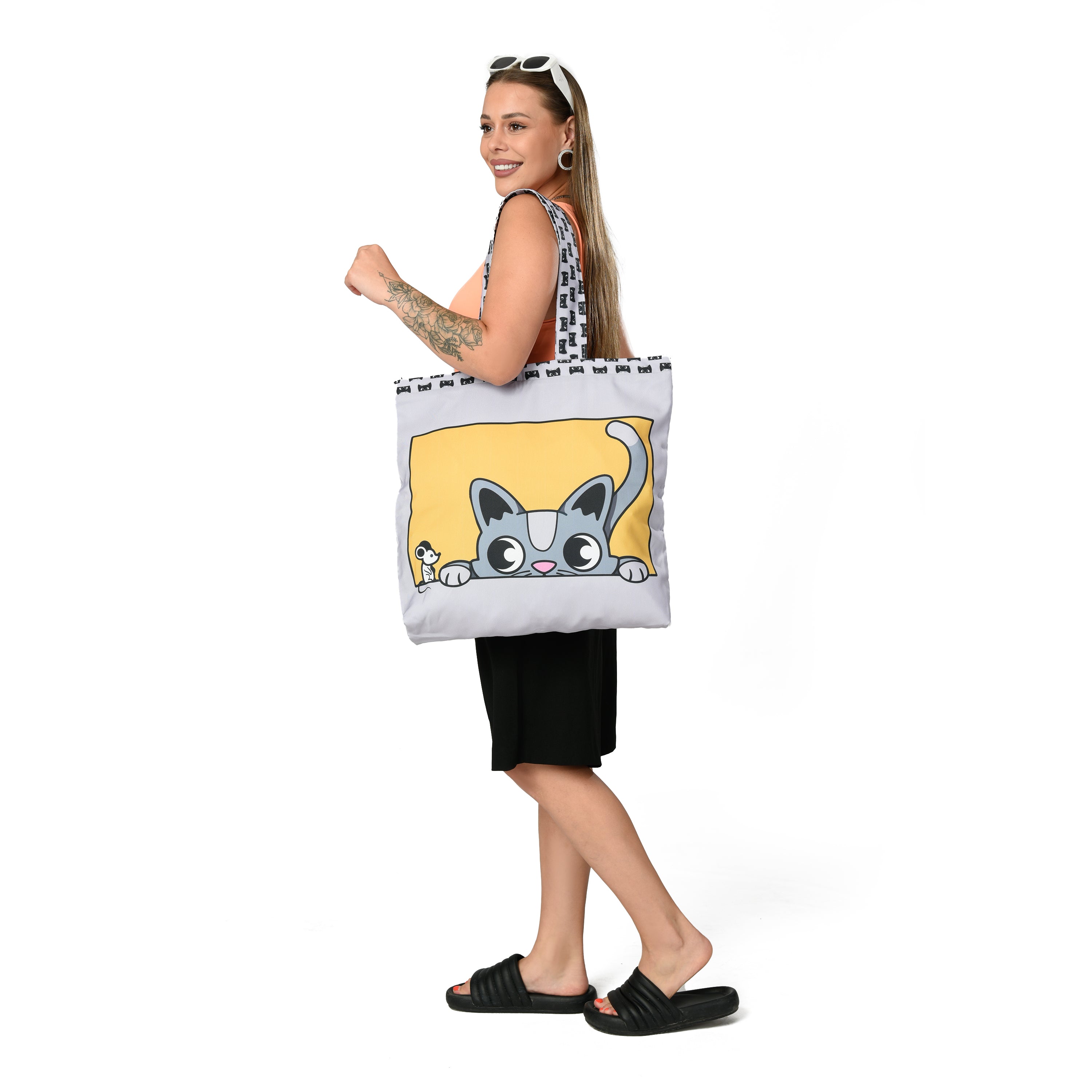 Cat & Mouse Tote Bag + Makeup Bag