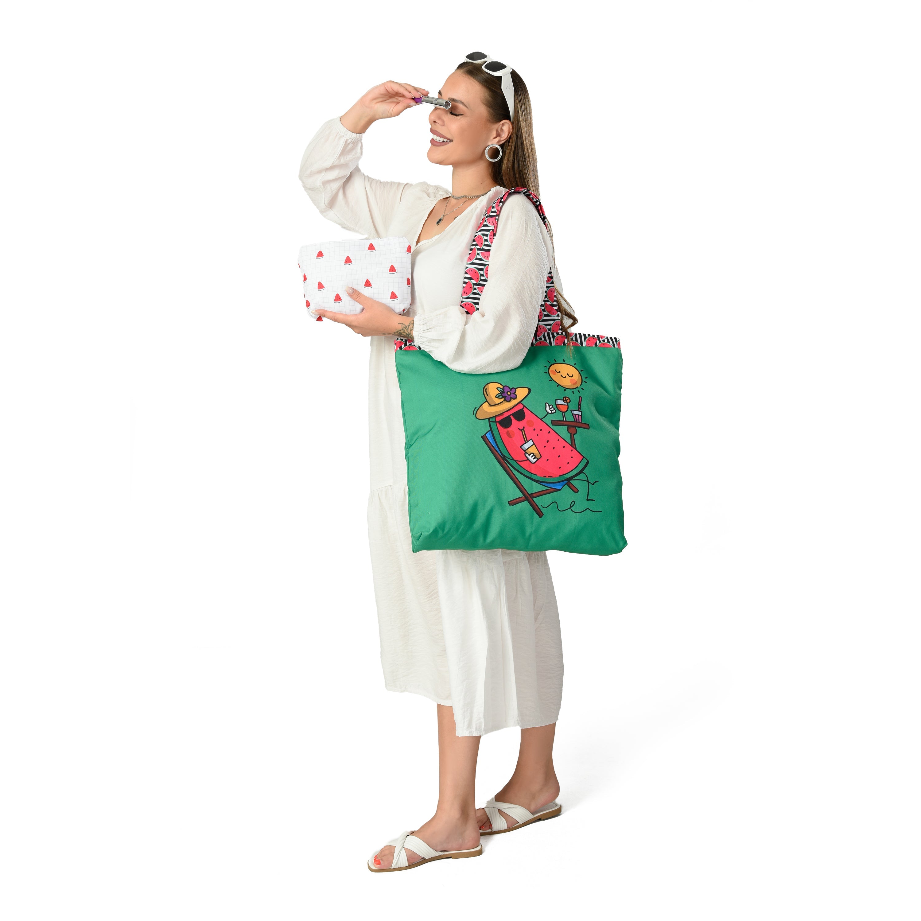 Watermelon Tote Bag + Makeup Bag